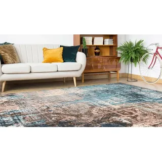 Arte Espina Indiana 300 Teppichläufer 80 x 150 cm Blau/Braun