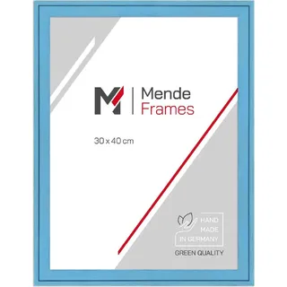 MendeFrames H120 hellblau Holzoptik Fotorahmen 29,7x42 cm normales Glas