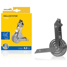 Schellenberg 11124 Gurtwickler Metall, Lochabstand 18,5 cm, für Rolladen, Oberflächenmontage