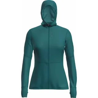Icebreaker Damen Merino 200 Descender Zip Hoodie TIDAL TEAL L