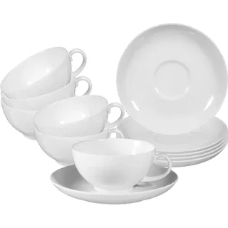 SELTMANN WEIDEN Rondo/Liane Teetasse mit Untertasse 0,2 l Weiß 6 St.