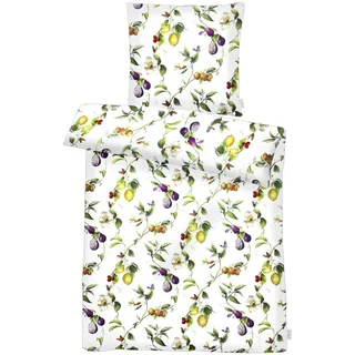 APELT Bettwäsche "Limone Gots", bunt, B/L: 155cm x 220cm, 1 Stk., 1 Stk., Mako-Satin, B/L: 80cm x 80cm, 2 Stk., Mako-Satin, Obermaterial: 100% Baumwolle, Bettwäsche, Bettwäsche, Bio-Baumwolle, Pflegeliecht