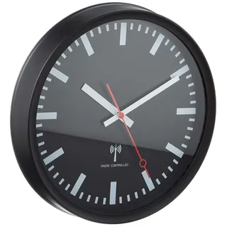TFA Bahnhofsuhr 25 cm 60.3513 schwarz