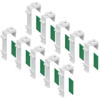 YZROHYI 10 Stück Klemmträger für Doppelrollo, Klemmhalter Ersatzteile Rollohalterungen, Support für Pleated Blind Set