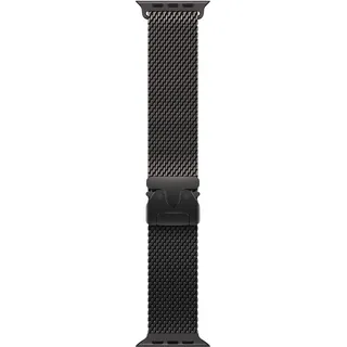 Apple Watch Band - Milanaise Armband - 49 mm - Schwarz - Large, Stainless Steel
