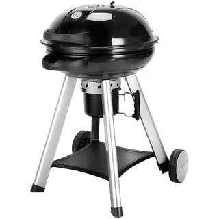 TAINO NEO Holzkohle-Kugelgrill mit klappbarem Deckel Kettle-Grill Ø 57 cm Thermometer Schwarz