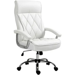Redom Gamingstuhl, höhenverstellbar & ergonomisch, Kunstleder, 66/69/121 cm, Weiß , Metall , 69x121x66 cm , Büromöbel, Bürostühle, Gaming-Sessel
