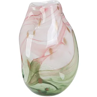 Gilde "Vase Antanarivo rosa H. 28 cm", Dekovase, Glas, Antanarivo, Tischdekoration, Trenddeko, Designvase,