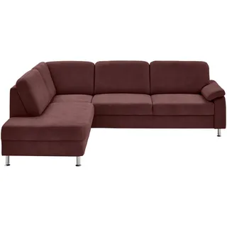Beldomo System Ecksofa , Weinrot , Textil , Ottomane links, L-Form , 266x202 cm , Fußauswahl, Stoffauswahl, seitenverkehrt erhältlich, Bettfunktion erhältlich, Rückenfutter , Wohnzimmer, Sofas & Couches, Wohnlandschaften, Ecksofas
