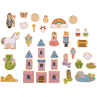BigJigs Holzmagnete Fantasie - bunte magnetische Spielzeugset