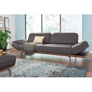 Creation BY ROLF BENZ 4-Sitzer "CR.420, Designsofa, Loungesofa" in 2 Qualitäten, Holzrahmen in Eiche Natur oder Nußbaum, Breite 252 cm, graubraun 534, 49