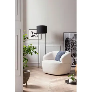 SalesFever Cocktailsessel Bouclé 88 x 69 x 89 cm Weiß mit Kissen