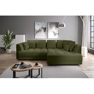 werk2 »Tiga, Komfortsofa mit elekt. Auszugsfunktion, bequem, L-Form« Pure Wohlfühlgarantie: Ausziehbare Sitztiefe, XXL-Ottomane & Kissen.