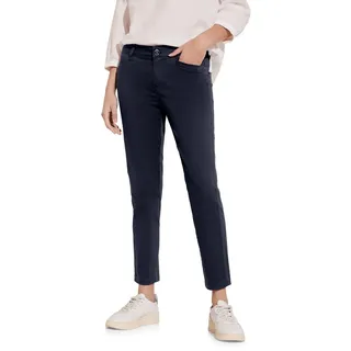 STREET ONE Damen A377207 7/8 Satin Hose, Deep Blue, 40W / 26L