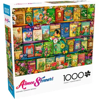 Buffalo Games, Aimee Stewart, Vintage Summer Books (Vintage-Sommerbücher), 1000-teiliges Puzzle für Erwachsene, anspruchsvolles Puzzle, perfekt für Spieleabende, fertige Größe ist 67,9 x 50,2 cm