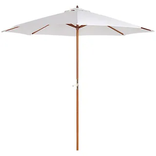 Outsunny Sonnenschirm, Polyester, Creme , Kunststoff , 270x270 cm , Sonnenschutz, Sonnenschirme
