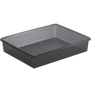 Aufbewahrungskorb Rotho 34,5 x 6 x 27 cm anthrazit