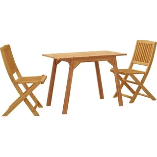 vidaXL 3-tlg. Balkon-Set Massivholz Akazie - Braun