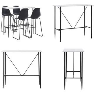 vidaXL 5 tlg. Bar Set Kunststoff Schwarz - Bar-Set - Bar-Sets - Bartisch Mit Barhocker - Bartische Mit Barhocker - Schwarz