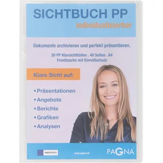 Pagna 21011-19 Sichtbuch A4 PP Office mit Fronttasche transparent