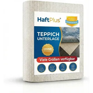 HaftPlus - Teppich Stopper rutschfest und dünn – Antirutschmatte für Teppiche – Zuschneidbare Teppich-Unterlage für sicheren Halt - Größe 200 x 200 cm