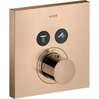 Hansgrohe AXOR Starck Duschthermostat Unterputzmodell für 2 Verbraucher Polished Red Gold 36715300