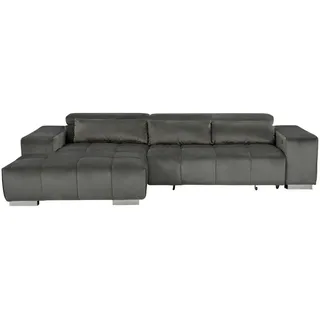 Livetastic Ecksofa , Anthrazit , Metall , Uni , Ottomane links, L-Form , 307x186 cm , Made in Eu , elektrischer Sitzvorzug , Wohnzimmer, Sofas & Couches, Wohnlandschaften, Ecksofas