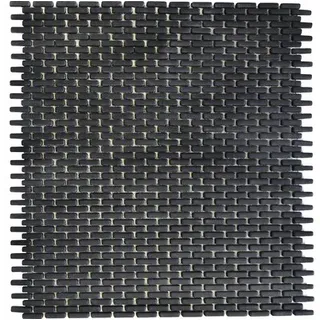 Glasmosaik Cuba B21B 27,5x29,7 cm schwarz matt