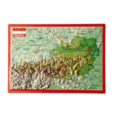 Georelief 3D Reliefpostkarte Österreich - One Size