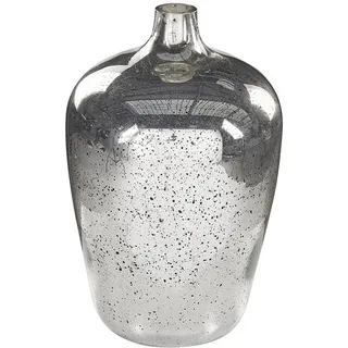 Beliani Blumenvase Glas silber Kachori , 40 cm , Dekoration, Vasen, Glasvasen