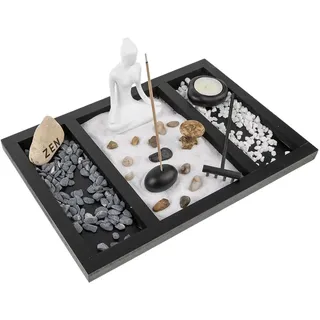 Lachineuse - Zen-Garten Meditation – asiatischer Kerzenhalter – Zen-Dekoration – Garten mit Sand – asiatische Atmosphäre – für Innen Haus Büro – Geschenkidee Japan – asiatische Deko