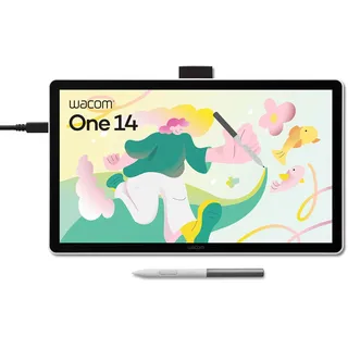 Wacom One 14, Stift-Display, Full HD, inkl. Standard-Stift (batterielos)