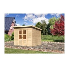 Karibu Holz-Gartenhaus Neuenburg 3 Natur BxT: 238 cm x 210 cm