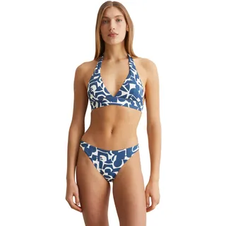 Bikini-Hose MARC O'POLO "Geo Print", Damen, Gr. XL, N-Gr, murphy marine print, Elasthan, Polyamid, gemustert, Badehosen Bikini-Hose, mit modernem Grafikprint