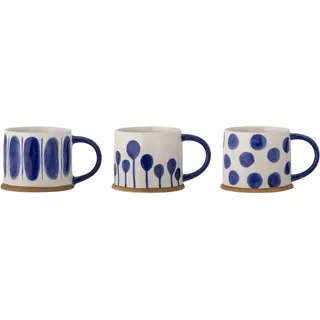 Bloomingville Becher 0,45 l Blau 3 St.