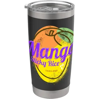 Mango Sticky Rice für Thailand Urlaub Food Lover und Koch Doppelwandiger Edelstahl-Thermobecher