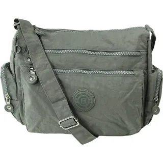 Jennifer Jones Leather OTJ200K Sportliche Damen Tasche Nylon Grey