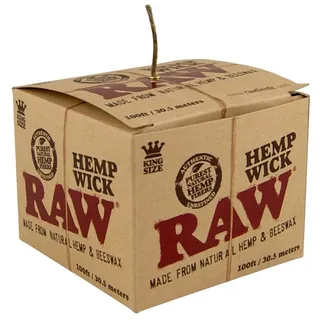 30,5 Meter RAW Hemp Wick Hanfdocht mit Bienenwachs zum gesünderen Anzünden von Bongs Joints usw