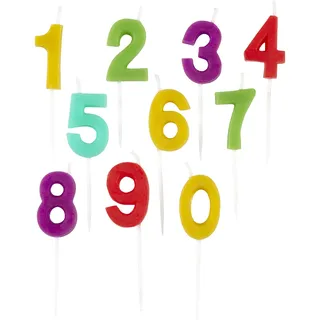 Wilton Candles Geburtstagskerze, Numbers 1-10 | Zahlenkerzen mit Picks für Torten, Kuchen und Cupcakes, Bunte Kerzen Set für Geburtstage, Jubiläen und Abschlüsse