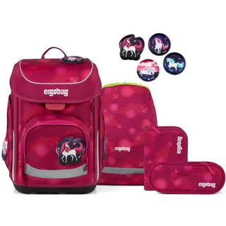 ergobag cubo 5-tlg. MondzauBär blau/lila/pink/rosa