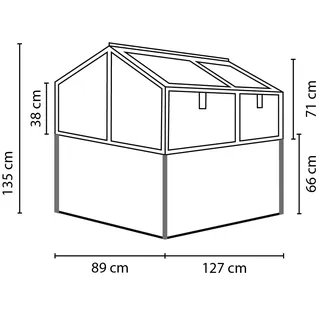 Vitavia Zola 89 x 126,7 x 134,5 cm Schwarz