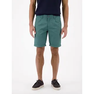 Chinoshorts LERROS "Kurze Chino aus leichtem Baumwollmix", Herren, Gr. 34, grün (soft teal), 74% Baumwolle, 24% Polyester, 2% Elasthan, Hosen Chinoshorts