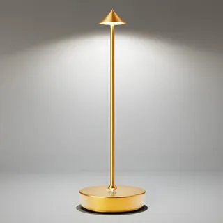 LED Kabellose Tischlampen Outdoor 60h Akku Aufladbar Wasserdicht, Gold | 6000mah akku touch tragbar 3 farbe lichter dimmbar intelligenter speicher wasserdicht für draußen restaurant terrasse