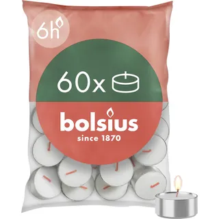 Bolsius Teelichter 60 St. weiß