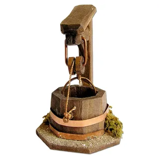 Galgenbrunnen/Höhe: 8cm/handbemalt/detaillierte Krippenfiguren - Weihnachts Tischdekoration Krippenzubehör