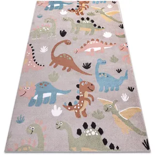 RugsX Teppich Fun Dino Kinderteppich für Babyzimmer, Spielteppiche, Kinderzimmer,