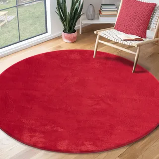 The CarPET »Relax round« rund 16 mm Höhe waschbarer Wohnzimmer Teppich, modern rutschfest,
