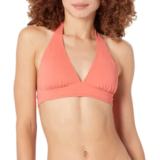 Amazon Essentials Damen Bikini-Badeanzug-Oberteil mit Leichter Unterstützung und gebundenem Neckholder (in Übergröße erhältlich), Korallenrosa, 44