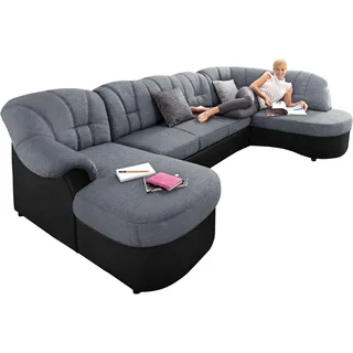 DOMO collection Wohnlandschaft Flores, wahlweise mit Bettfunktion, wahlweise mit Federkern (nicht bei Microfaser PRIMABELLE®-Struktur möglich), frei im Raum stellbar