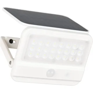 Reality Leuchten LED Solar Außen Wandleuchte Viamao R23166101, Kunststoff Weiß, inkl. 4 Watt LED, Bewegungssensor, Dämmerungssensor, Orientierungslicht